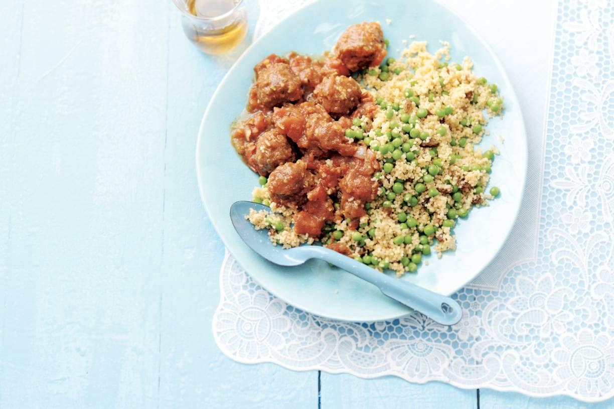 Couscous met vegaballetjes