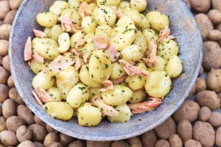 Aardappelsalade met forel
