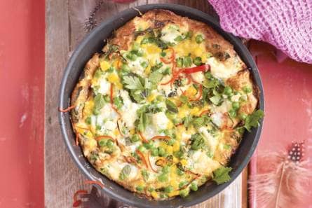 Frittata met lentegroenten
