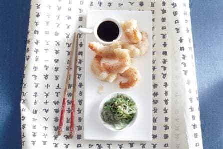 Tempura van garnalen
