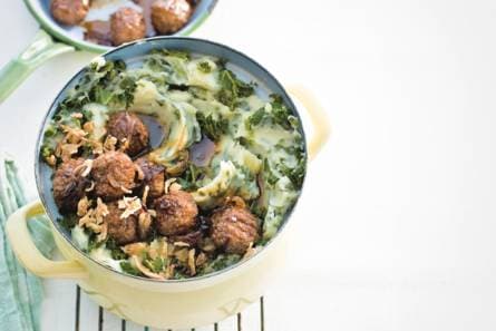 Andijviestamppot met groenteballetjes