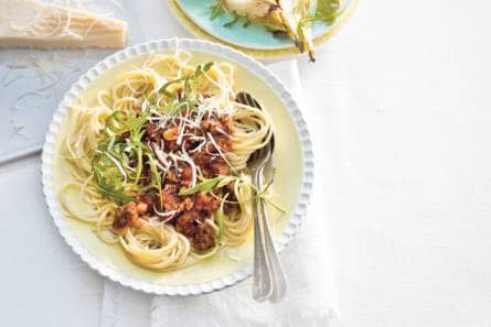 Spaghetti met vegagehaktsaus