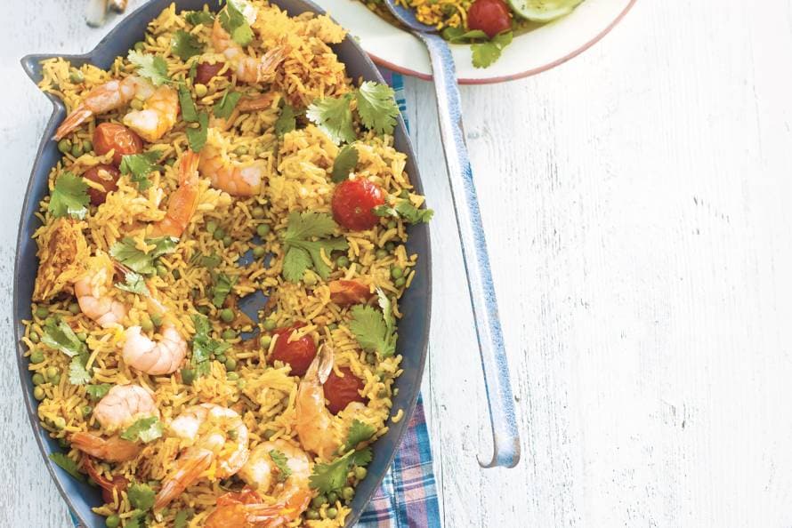 recept rijst garnalen
