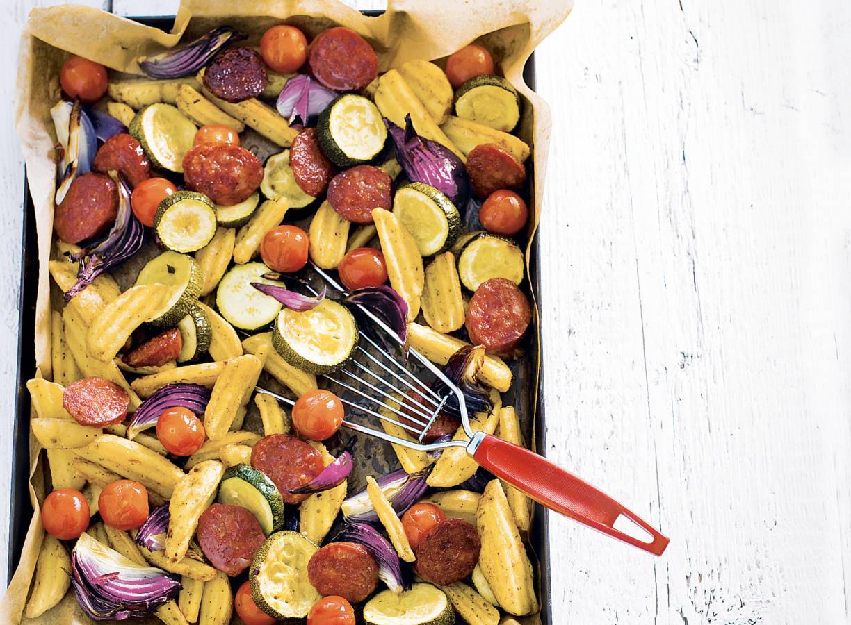 Ovenschotel met chorizo