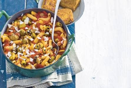 Pasta met gegrilde groenten