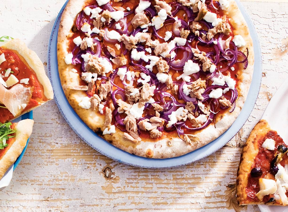 Pizza tonijn-geitenkaas