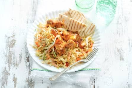 Creamy oosterse kip-koolsalade