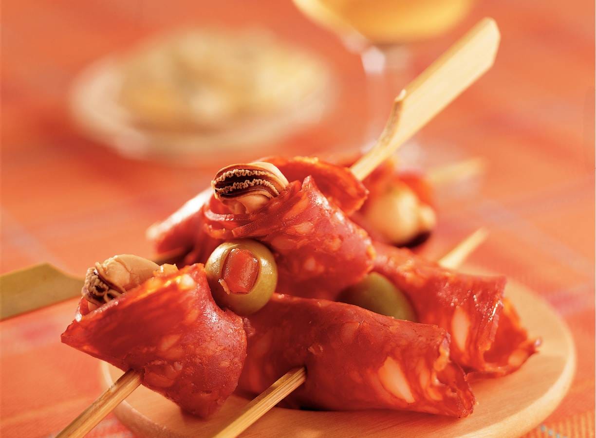 Mossel-chorizospiesjes