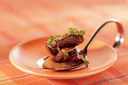 Kippenlevertjes met mangochutney