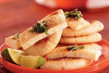 Halloumi met oregano en limoen