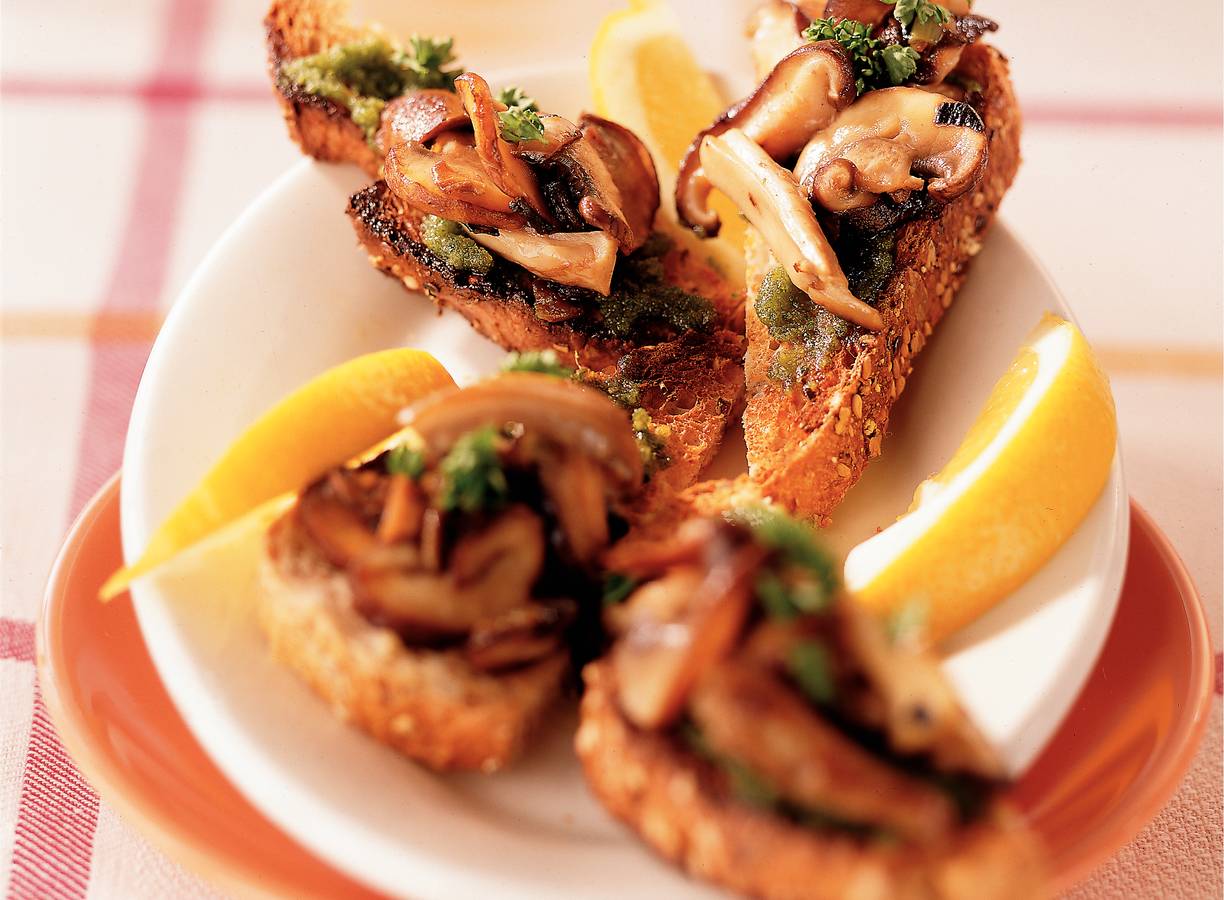 Paddenstoelencrostini