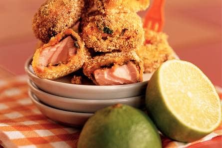 Gemarineerde zalmfritters