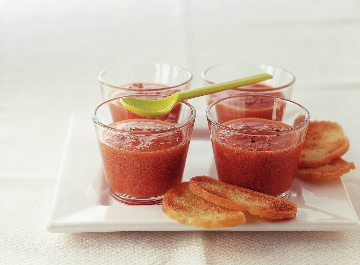Gazpacho in borrelglaasjes