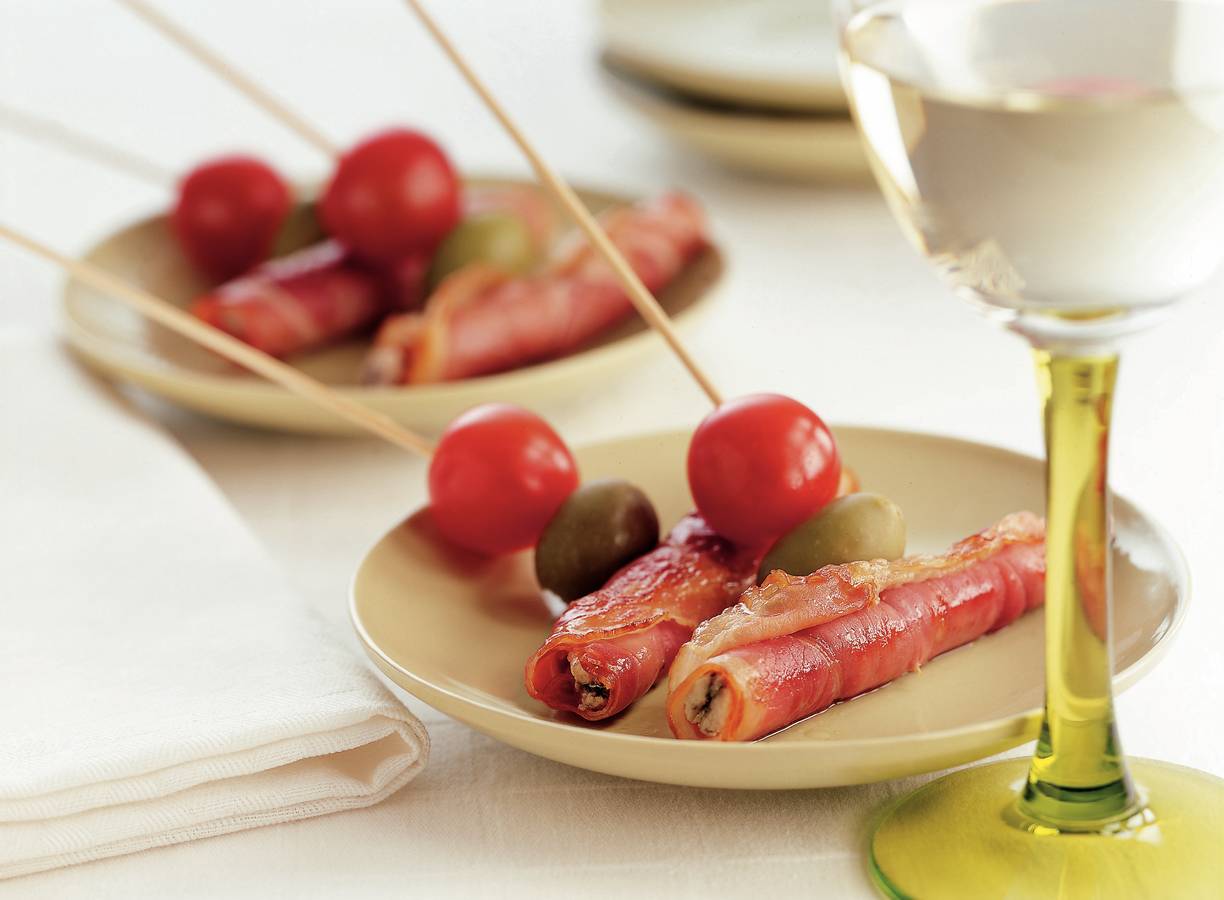 Sardinespiesjes met rauwe ham