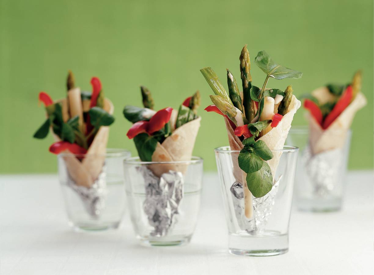 Miniwraps met gegrilde groenten