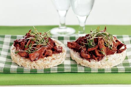 Rijstcrackers met teriyakikip