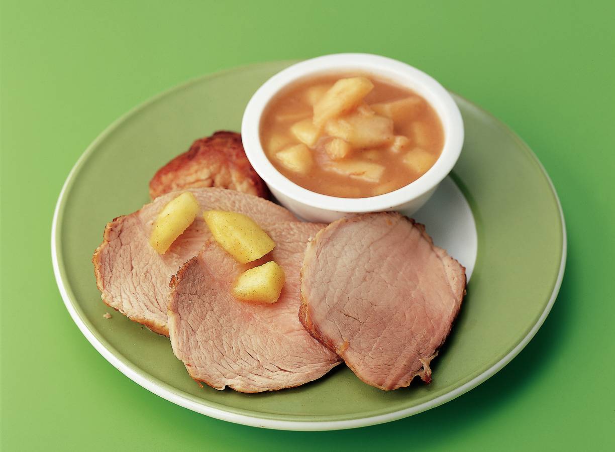Varkensfricandeau met appelsaus