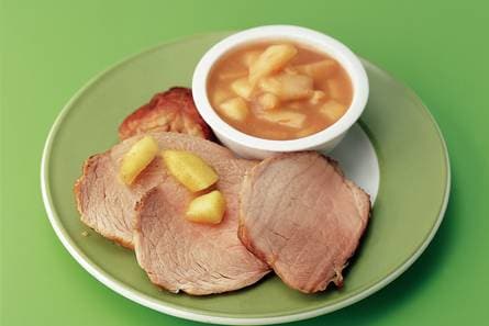 Varkensfricandeau met appelsaus