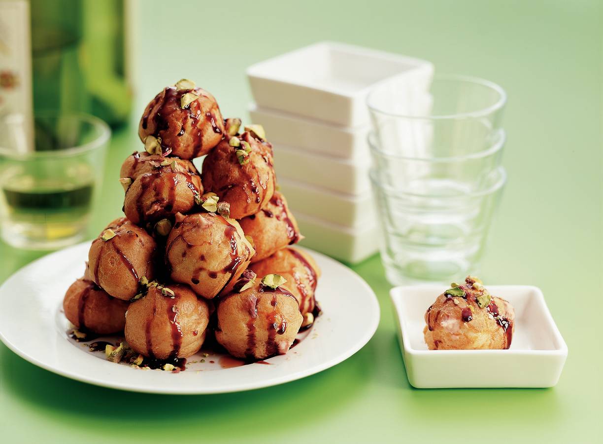 Patésoesjestoren met balsamicosiroop