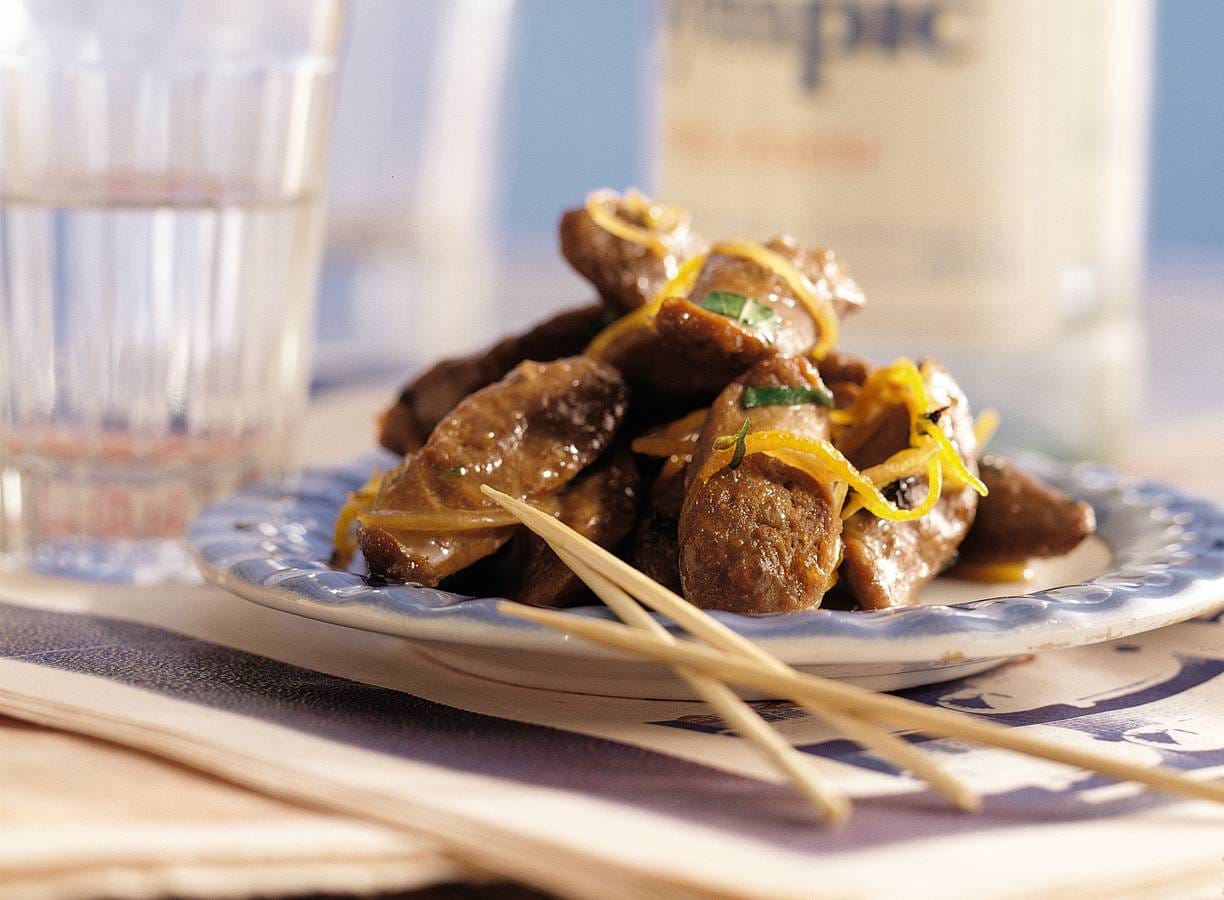 Braadworstjes met ouzo