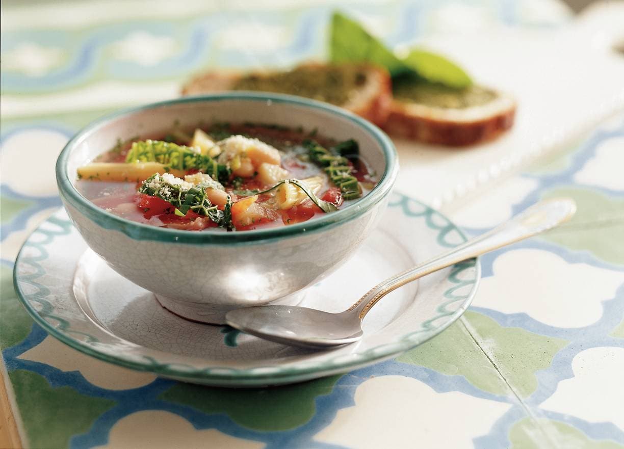 Minestrone tomaten-groentesoep