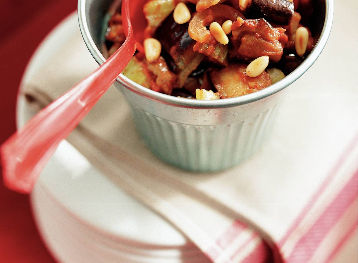 Zoetzure auberginecompote