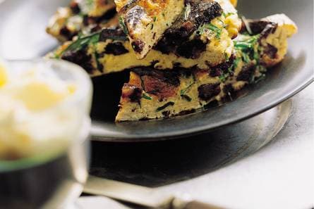 Omelet met bloedworst