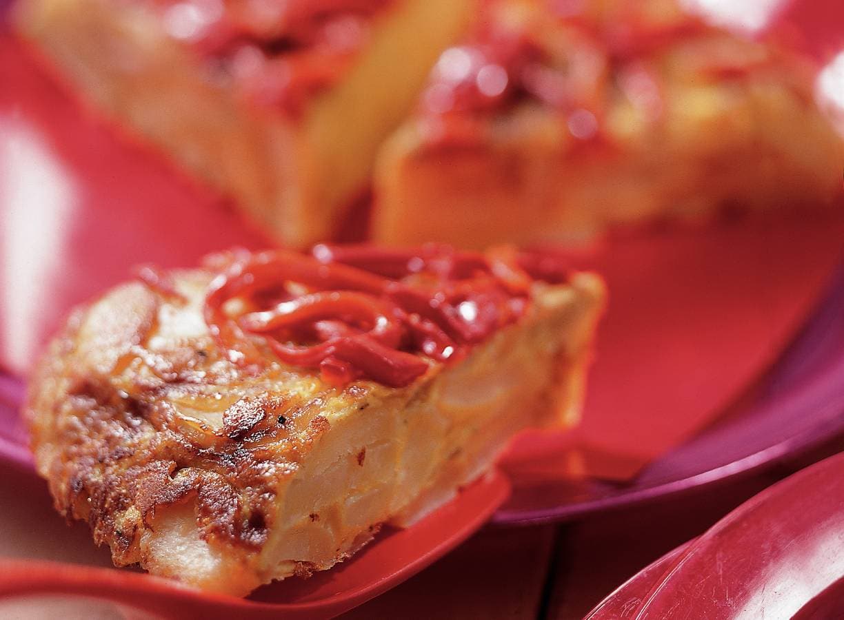 Tortilla met gegrilde paprika