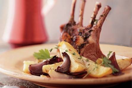 Geroosterde lamsrack met aardappel