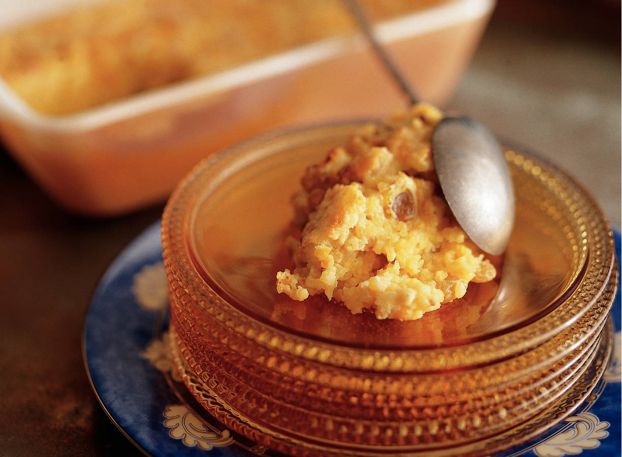 Gebakken rijstpudding met saffraan