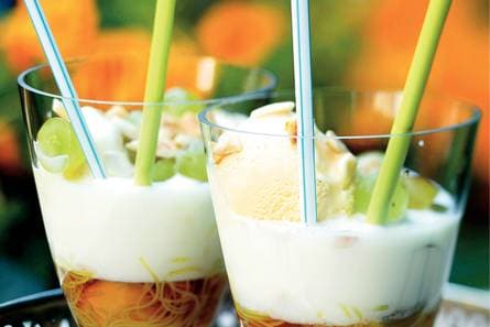 Kardemomsorbet met rijstmie