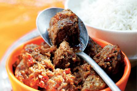 Zoetzure curry met eend