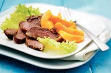 Eendenborstfilet met zoetzure honing-perzik