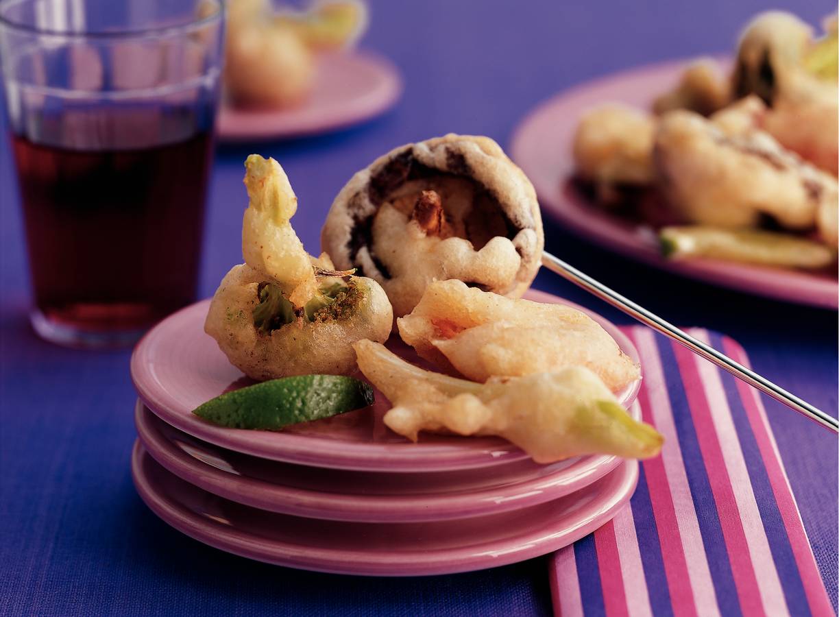 Groentetempura met sojasaus