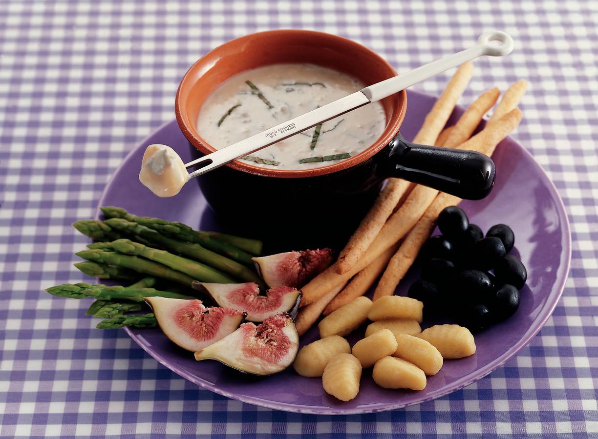 Gorgonzolafondue met mascarpone