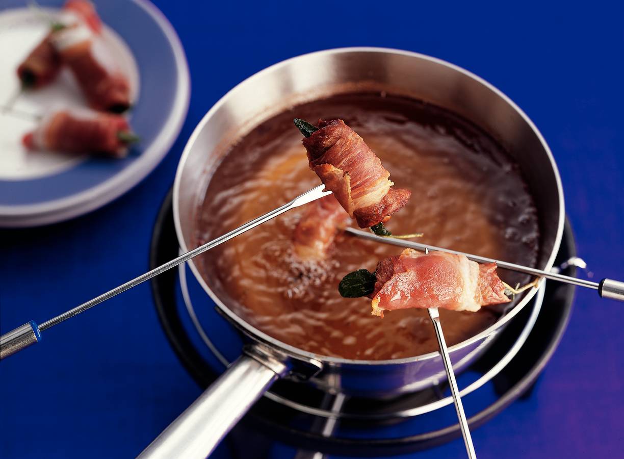 Kalfsrolletjes met Parmaham en salie