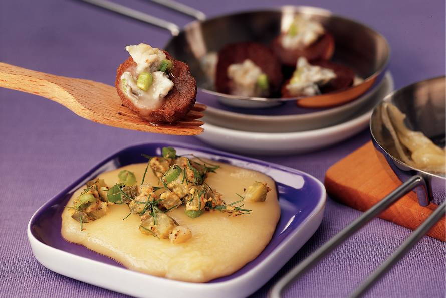 Raclettekaas met augurkensalsa