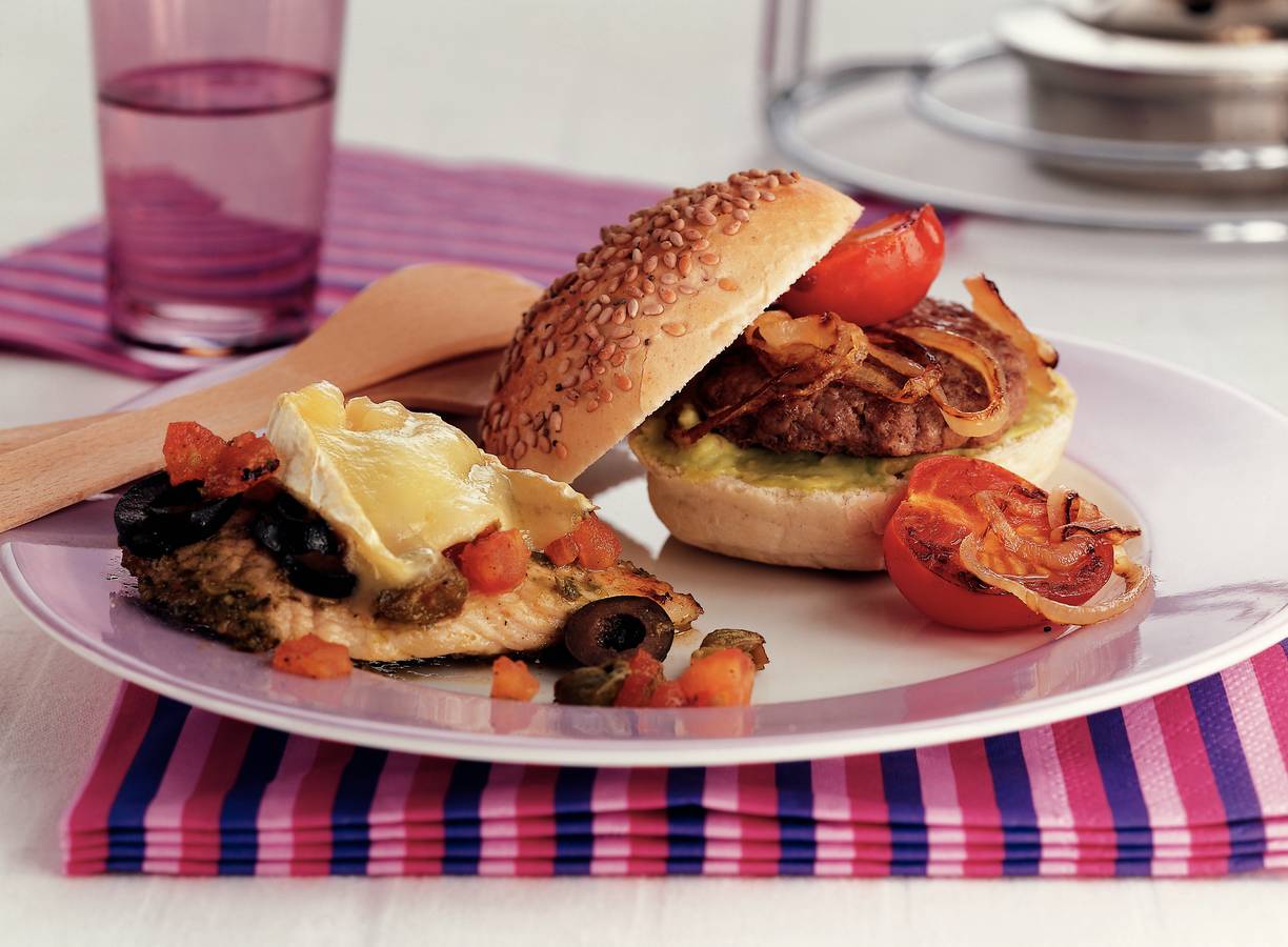 Minihamburgers met guacamole