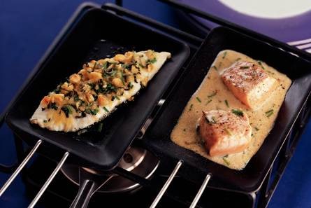 Zalm in limoen-roomsaus