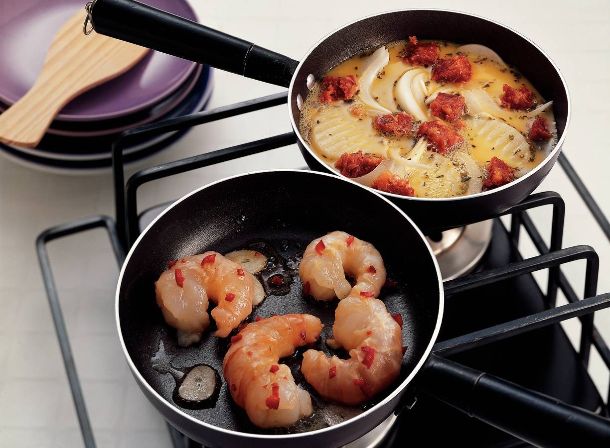 Pittige tijgergarnalen met knoflook