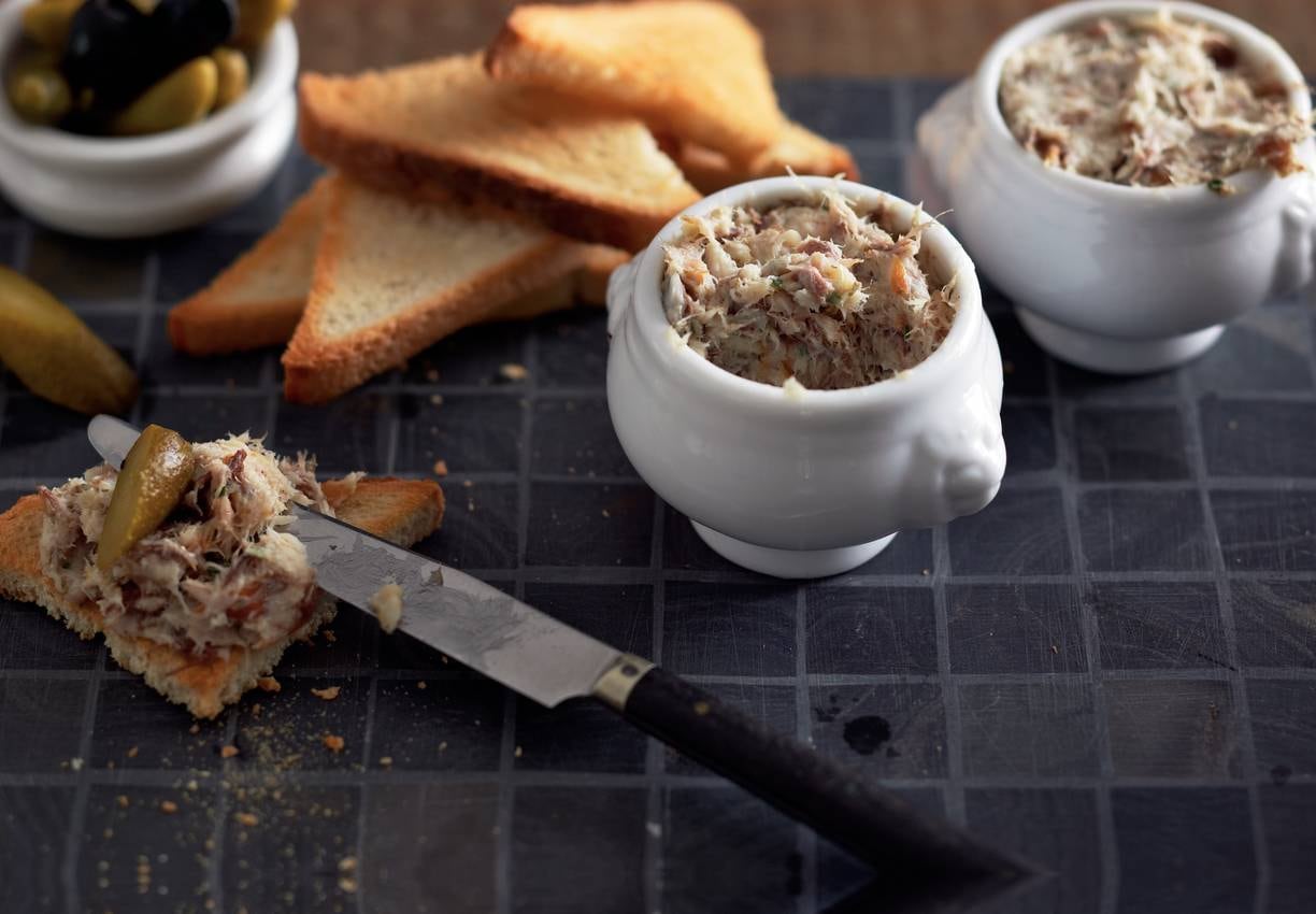 Rillettes van gerookte makreel