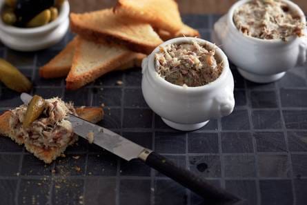 Rillettes van gerookte makreel