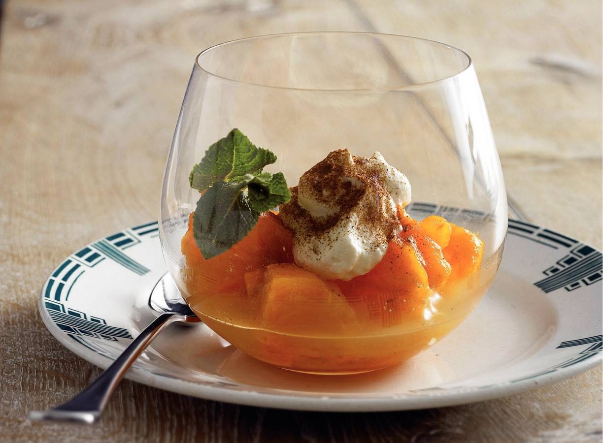 Exotische cocktail van kakifruit