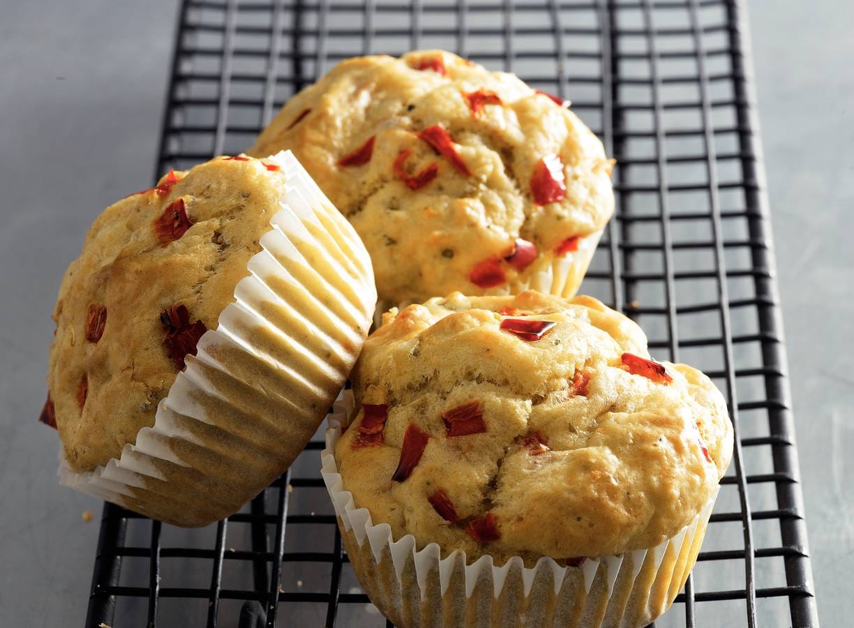 Kaasmuffins met rode peper