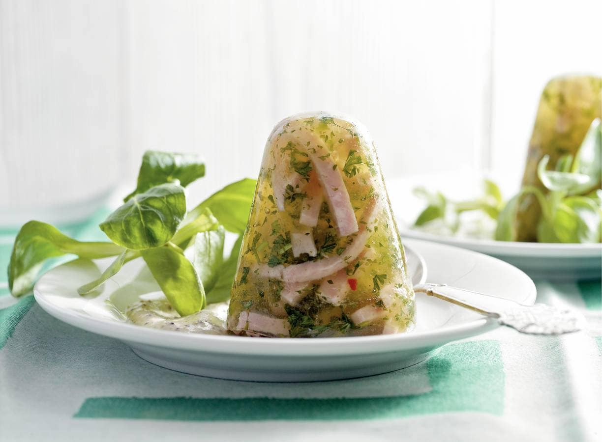 Persillade van ham met mosterdsaus