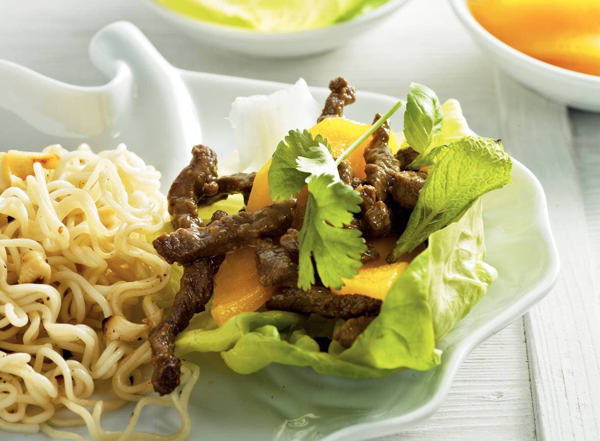 Slawraps met Thais rundvlees