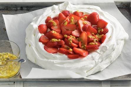 Pavlova met aardbeien