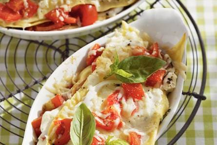 Lasagne met tomaat en mozzarella