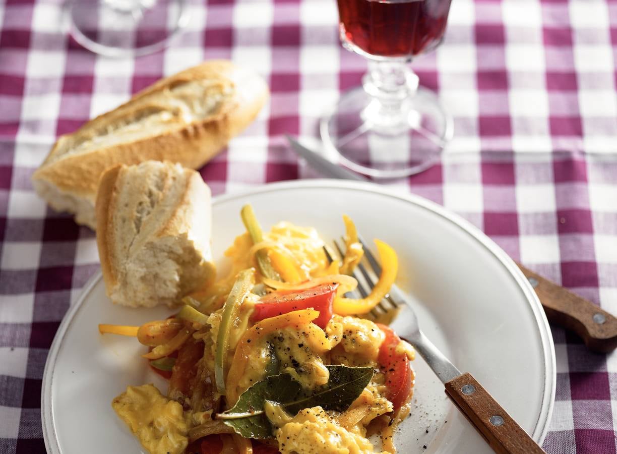 Paprika met roerei