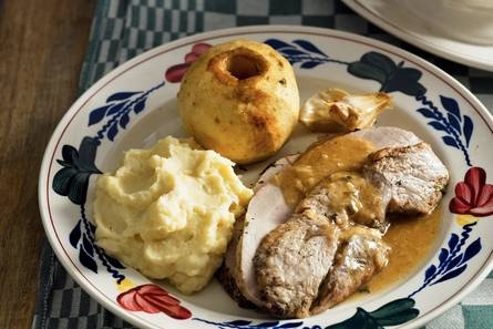 Varkensfilet met hele appeltjes en knoflook